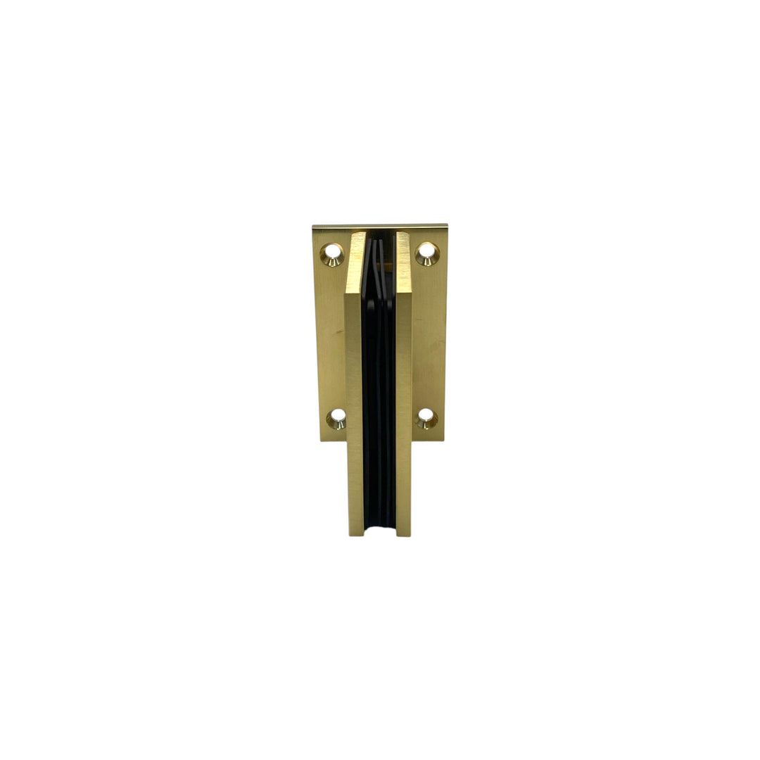 Full Plate Wall To Glass 90° – Brushed Gold
