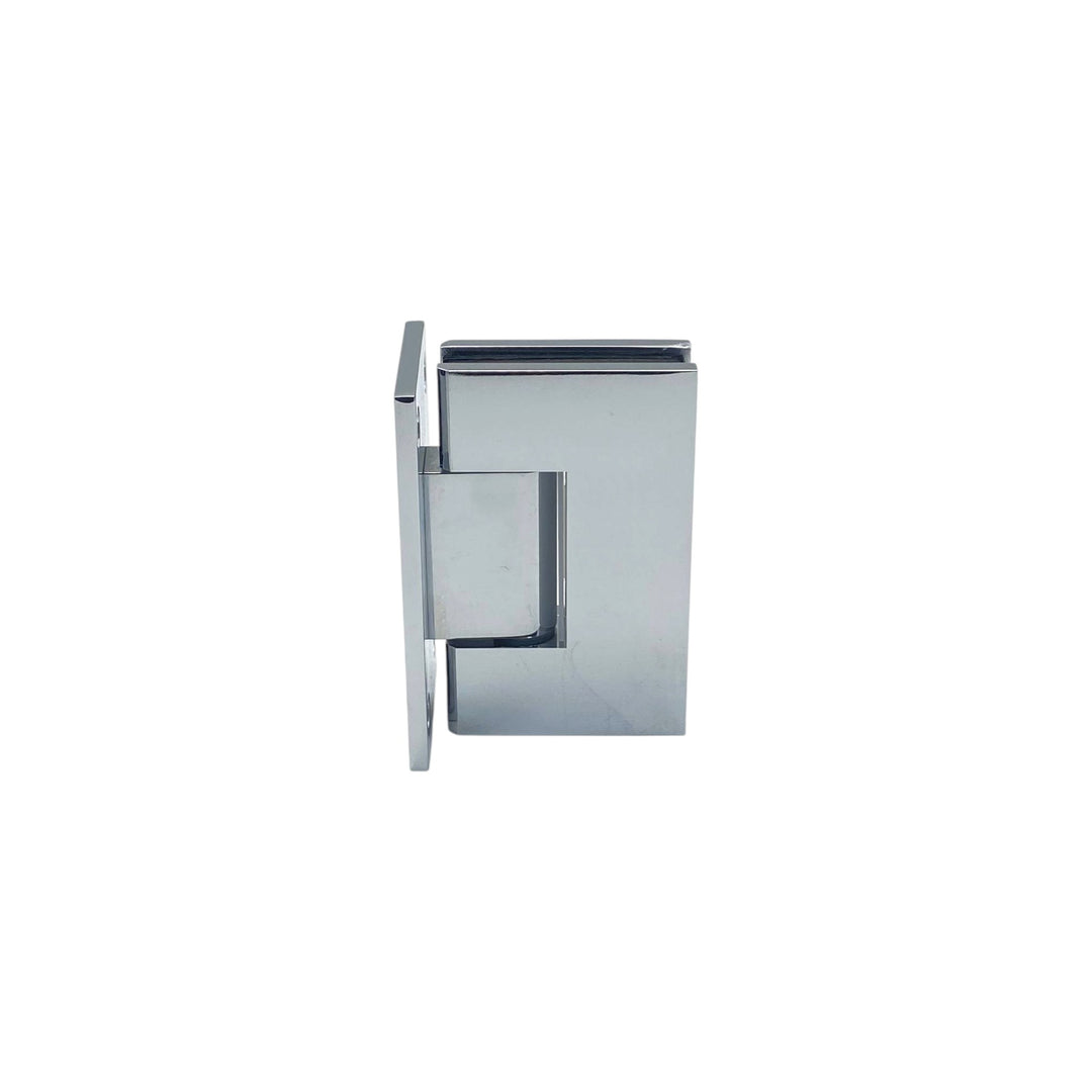 Full Plate Wall To Glass 90° – Polished Chrome