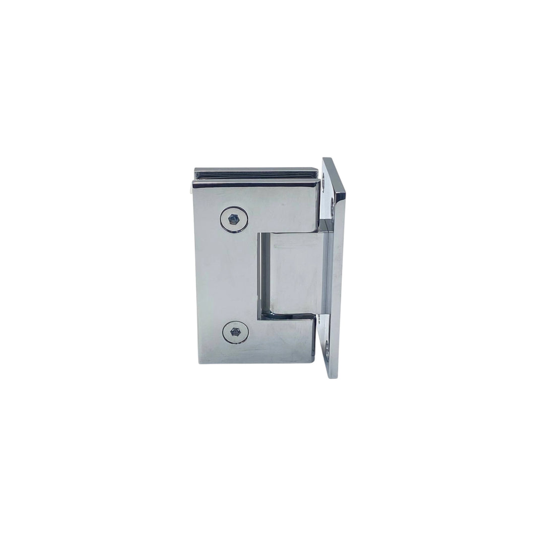 Full Plate Wall To Glass 90° – Polished Chrome