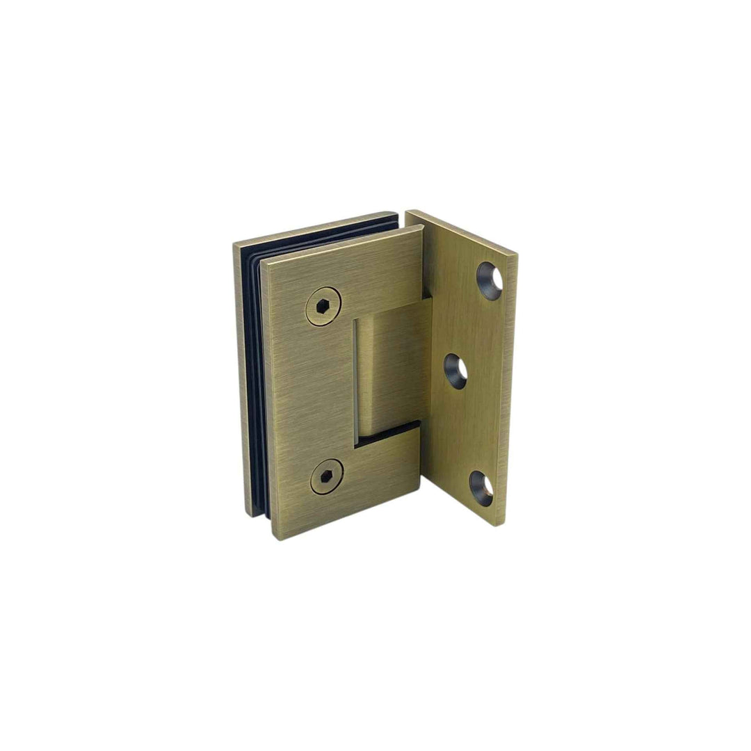 York Bevelled Offset Plate Wall To Glass 90° Shower Hinge