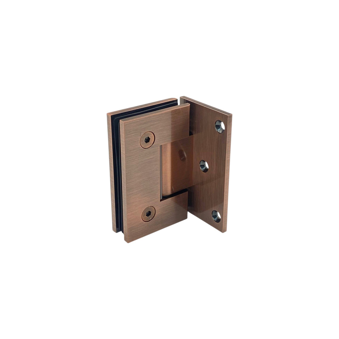York Bevelled Offset Plate Wall To Glass 90° Shower Hinge