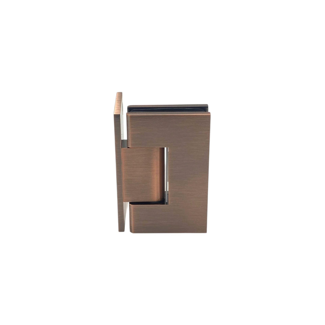 Offset Plate Wall To Glass 90° Copper