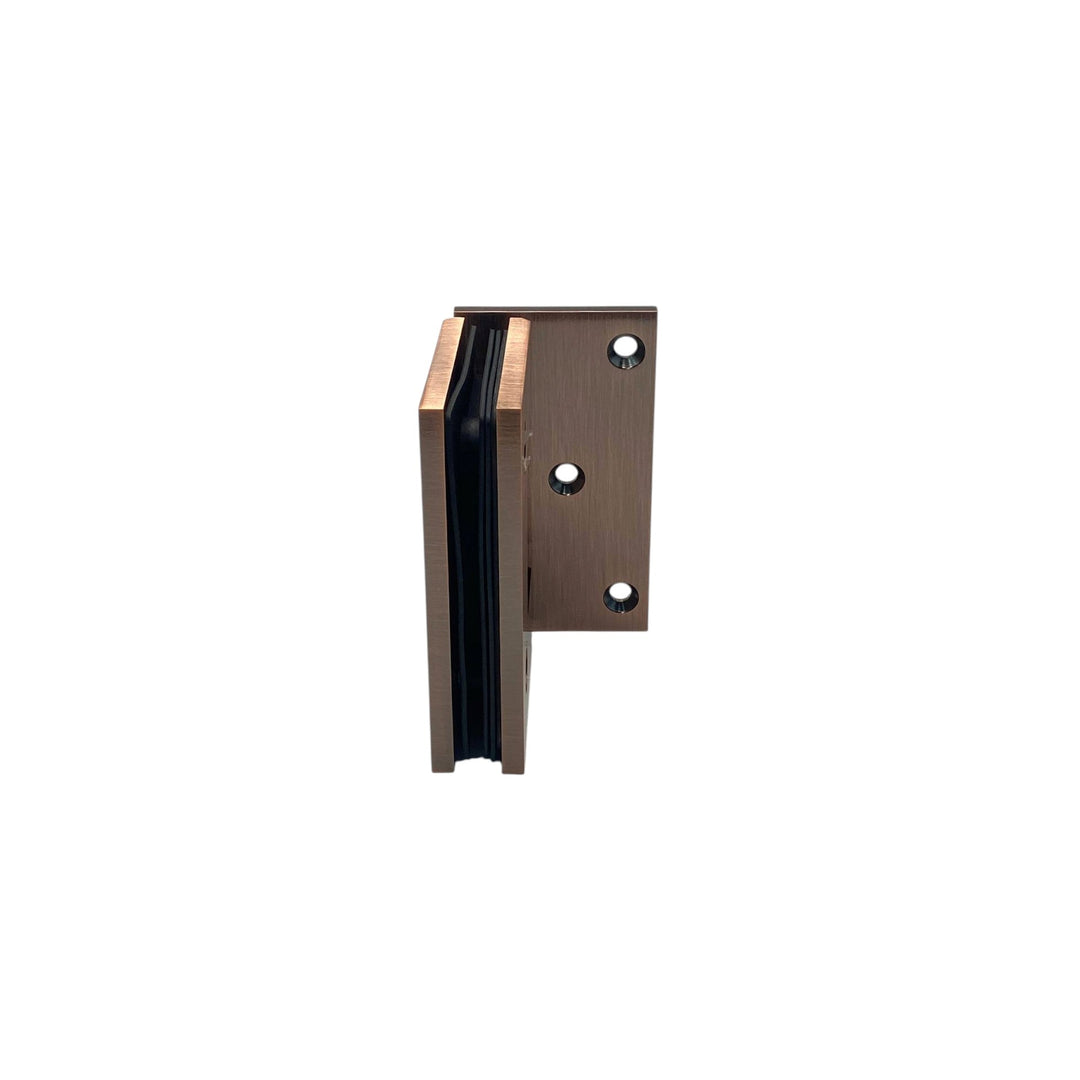 Offset Plate Wall To Glass 90° Copper