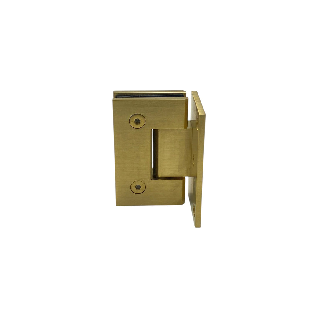 York Bevelled Offset Plate Wall To Glass 90° Shower Hinge