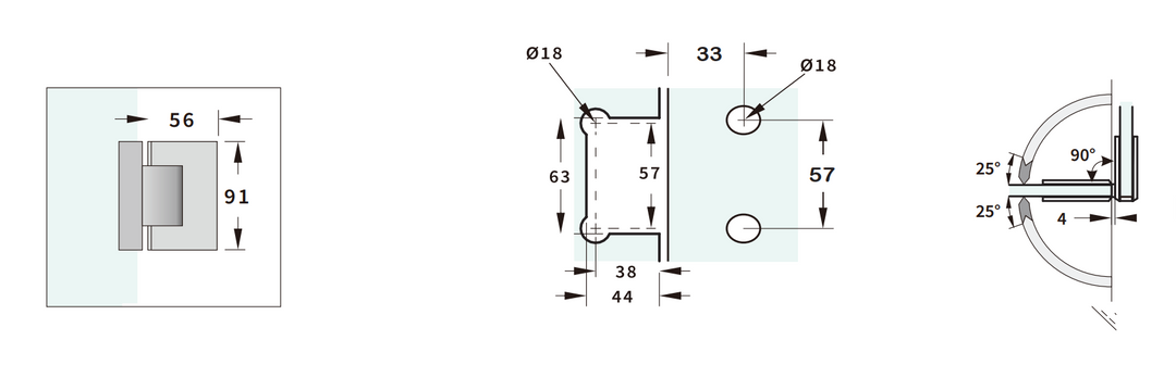 Shower Hinge G