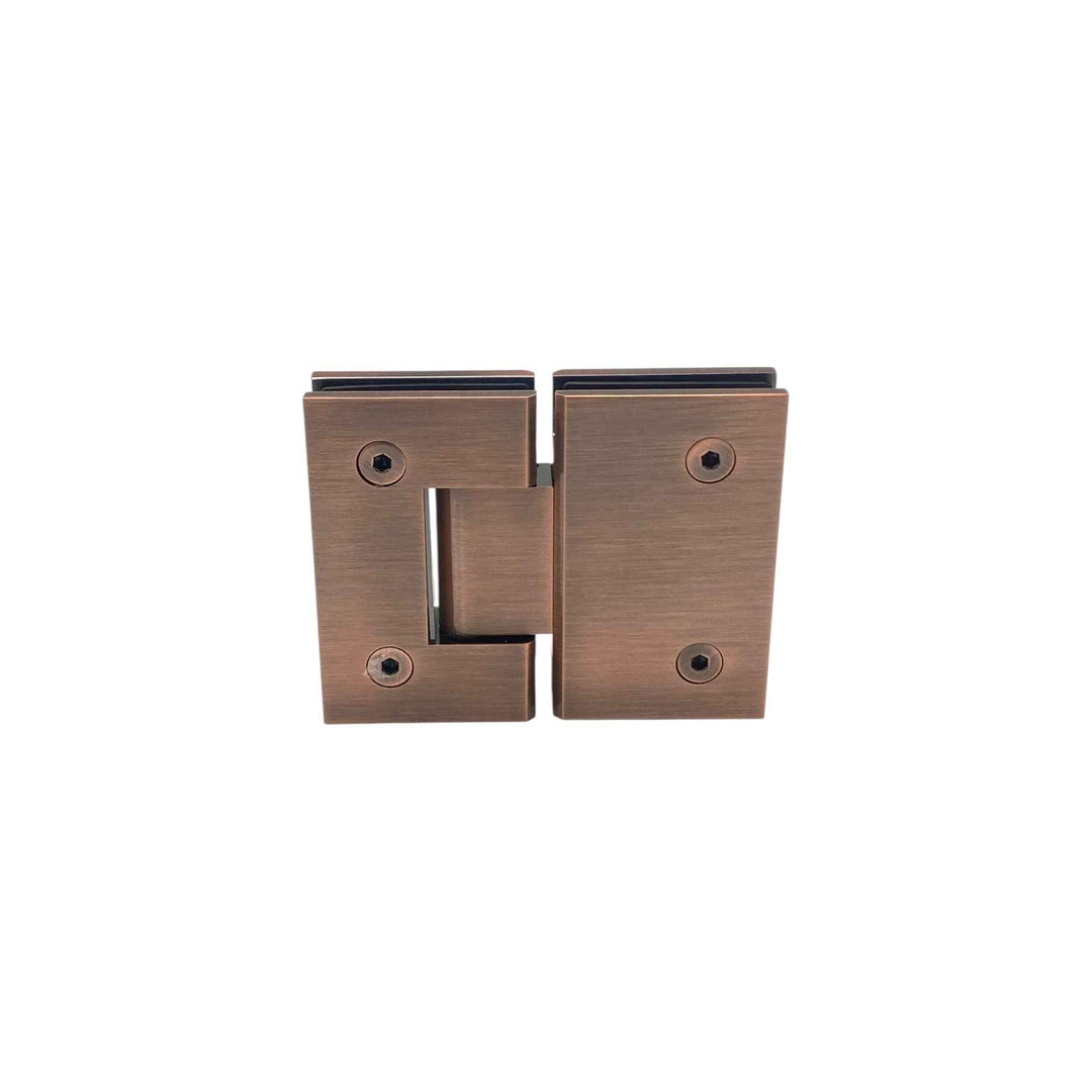 Shower Hinge Glass To Glass 180° – Antique Brushed Copper