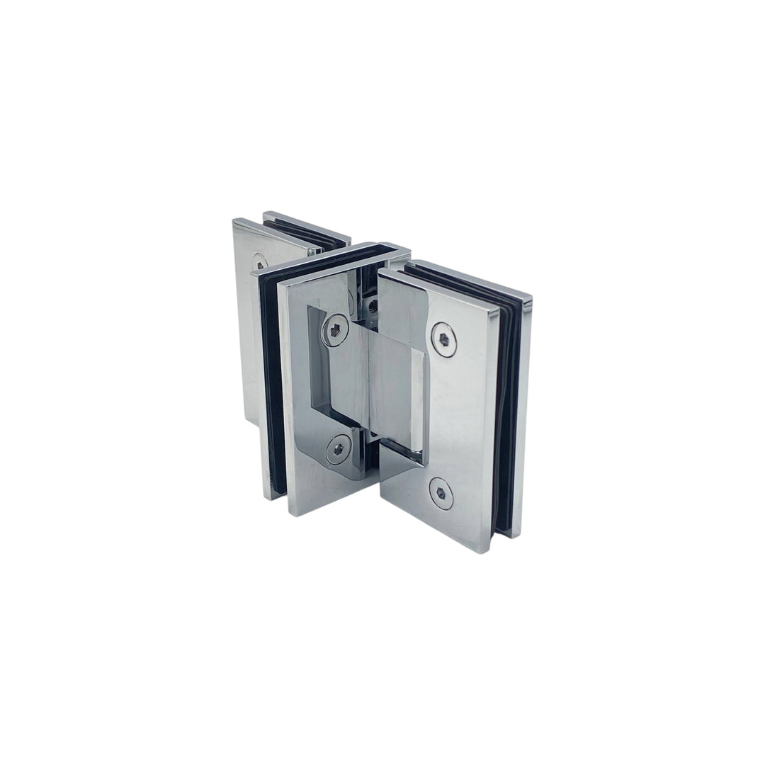 'T' Configuration Double Door Partitions (Enclosures) – Polished Chrome