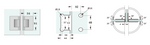 Load image into Gallery viewer, 'T' Configuration Double Door Partitions (Enclosures) – Polished Chrome
