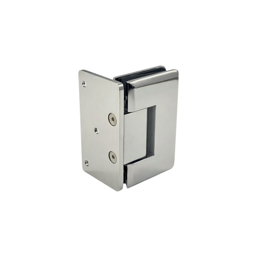York Bevelled Offset Plate Wall To Glass 90° Shower Hinge