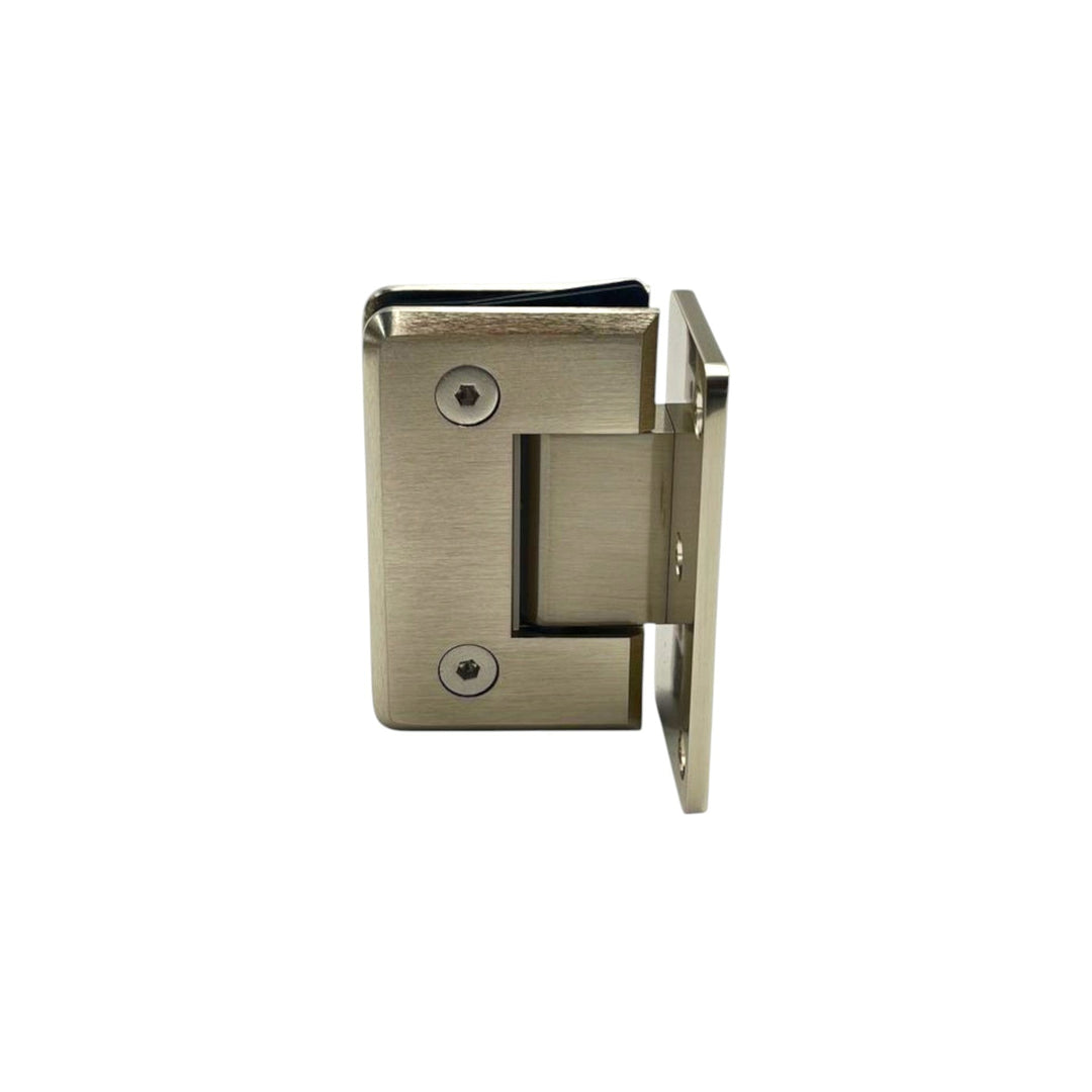 York Bevelled Offset Plate Wall To Glass 90° Shower Hinge