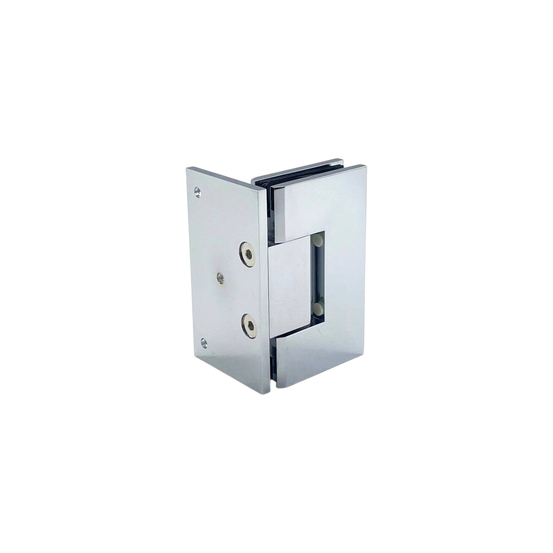 Porto Heavy Duty Bevelled Offset Plate Wall To Glass 90° Shower Hinge