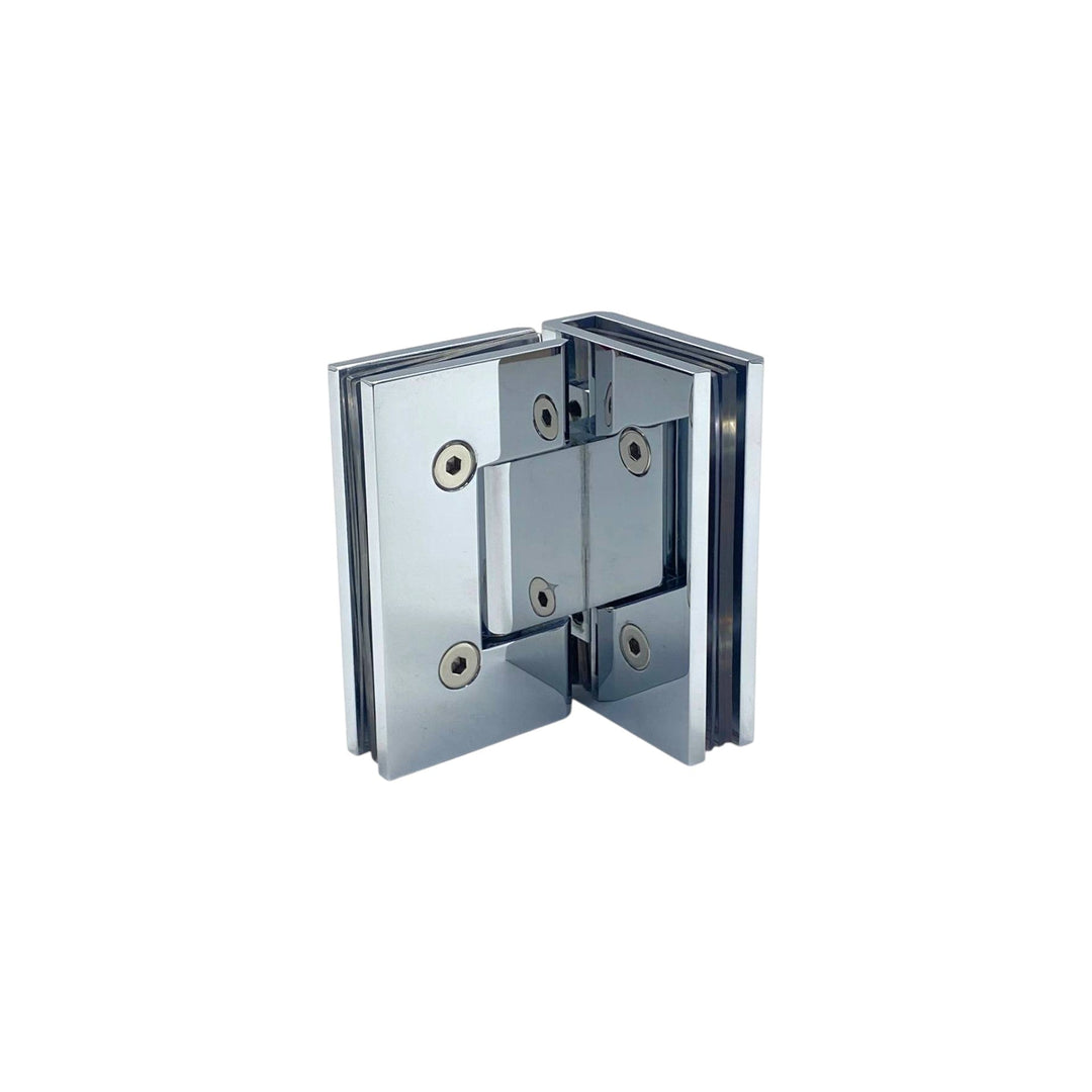 Porto Heavy Duty Bevelled Glass To Glass 90° Shower Hinge