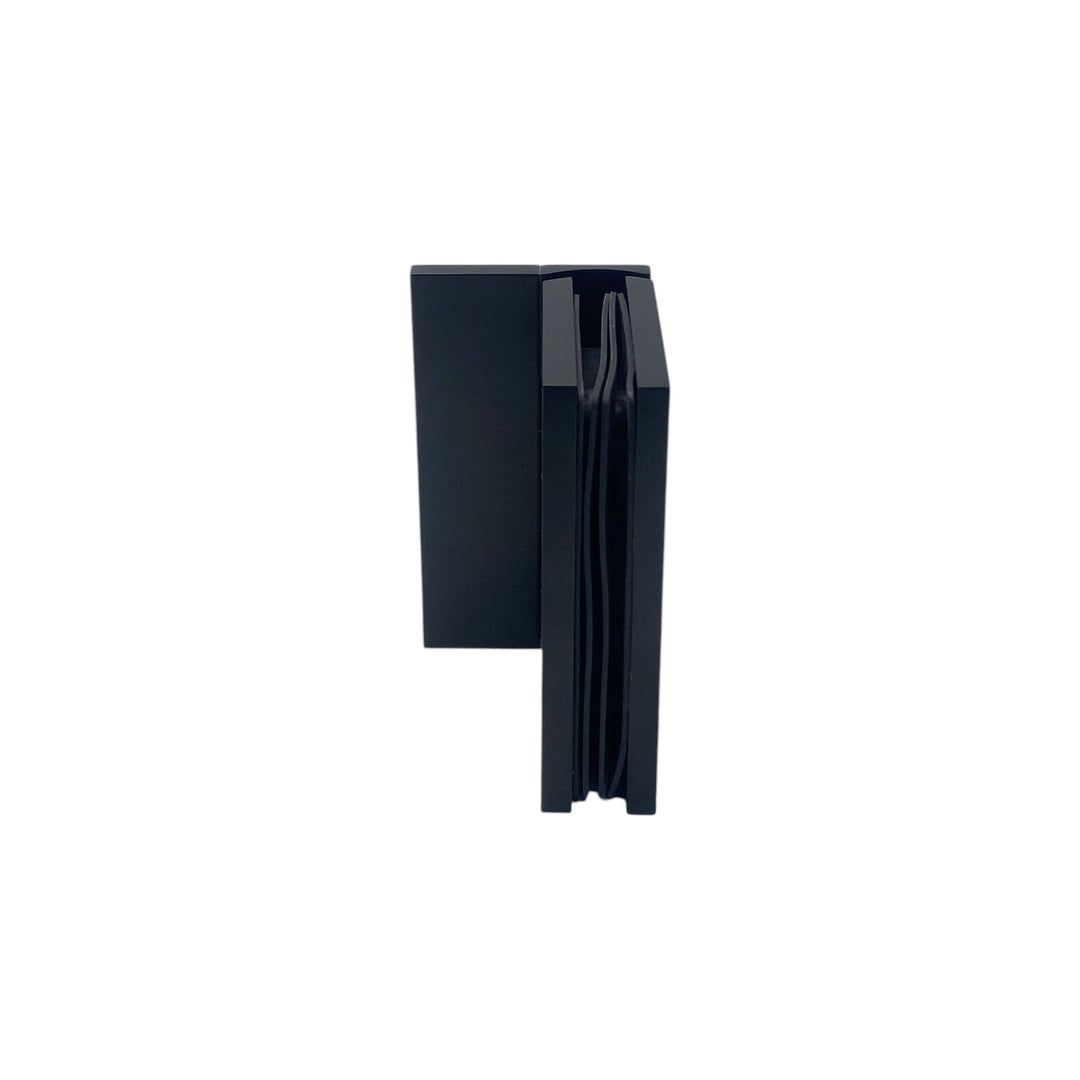 Adjustable Offset Plate Wall To Glass 90° Hinge with Cover