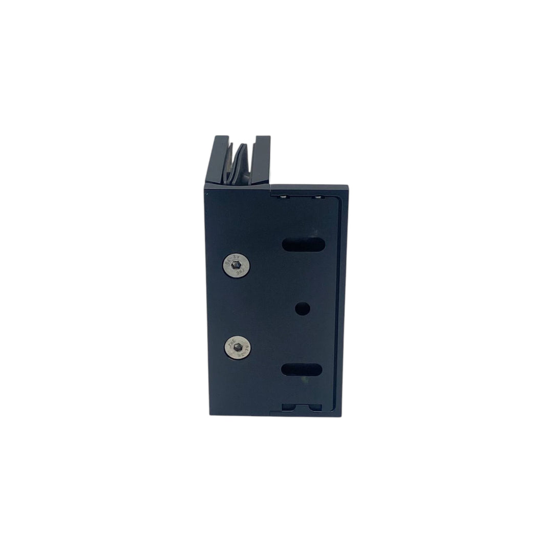 Adjustable Offset Plate Wall To Glass 90° Hinge with Cover