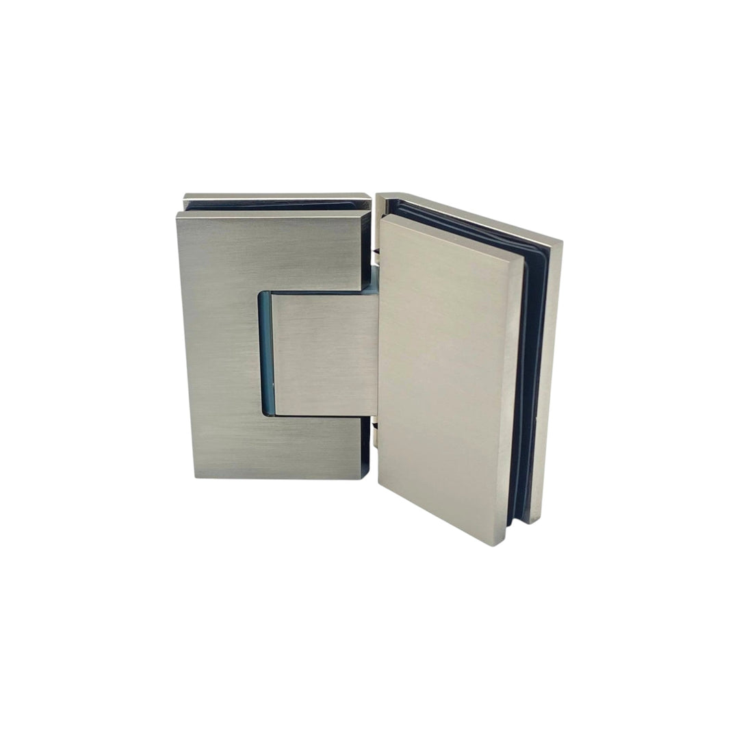 Adjustable Glass To Glass 135° Hinge with Cover Plate