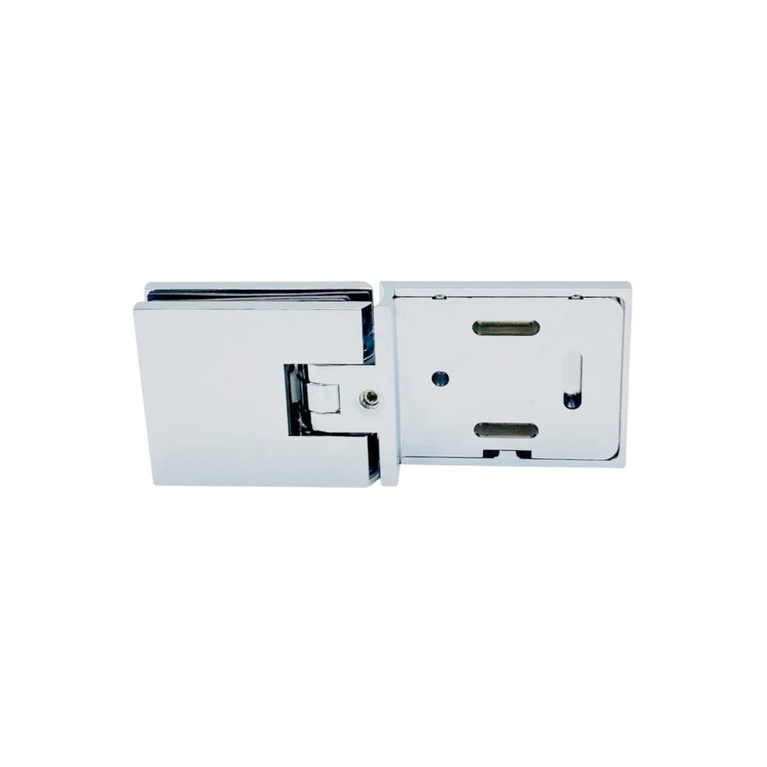 Adjustable Wall To Glass 180° Hinge with Cover Plate