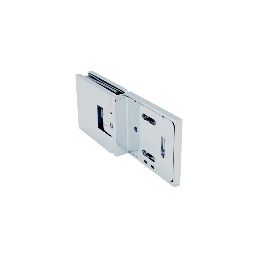 Adjustable Wall To Glass 180° Hinge with Cover Plate