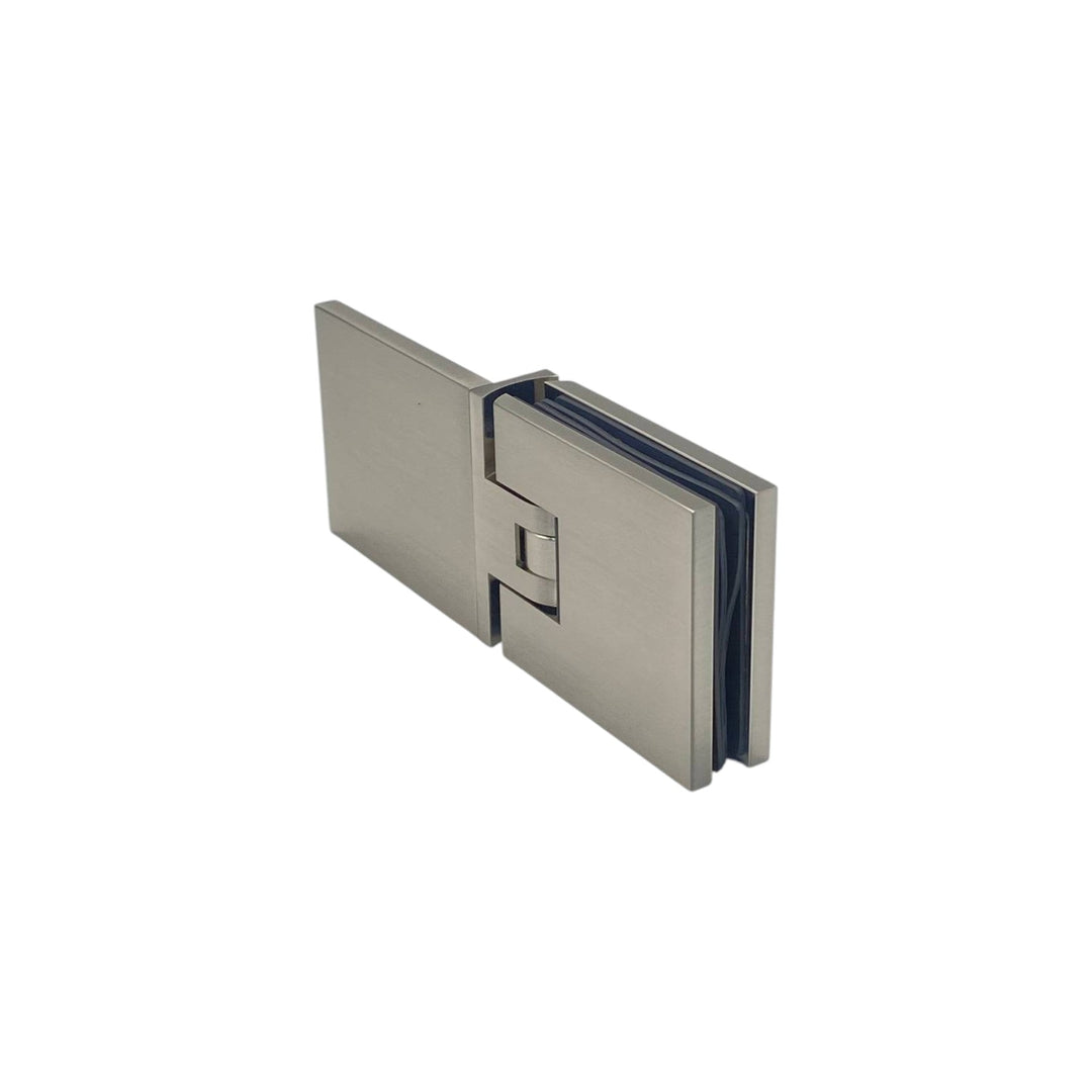 Adjustable Wall To Glass 180° Hinge with Cover Plate