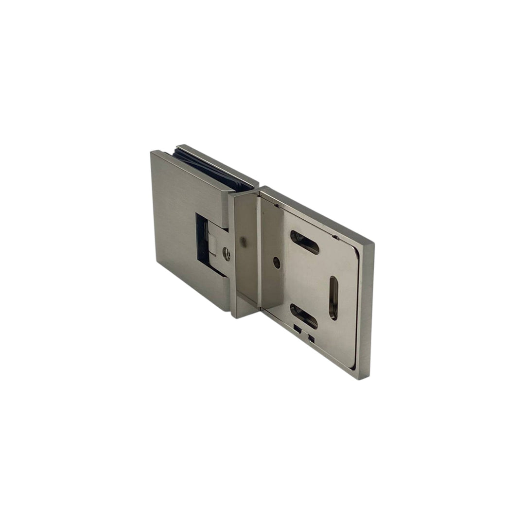 Adjustable Wall To Glass 180° Hinge with Cover Plate