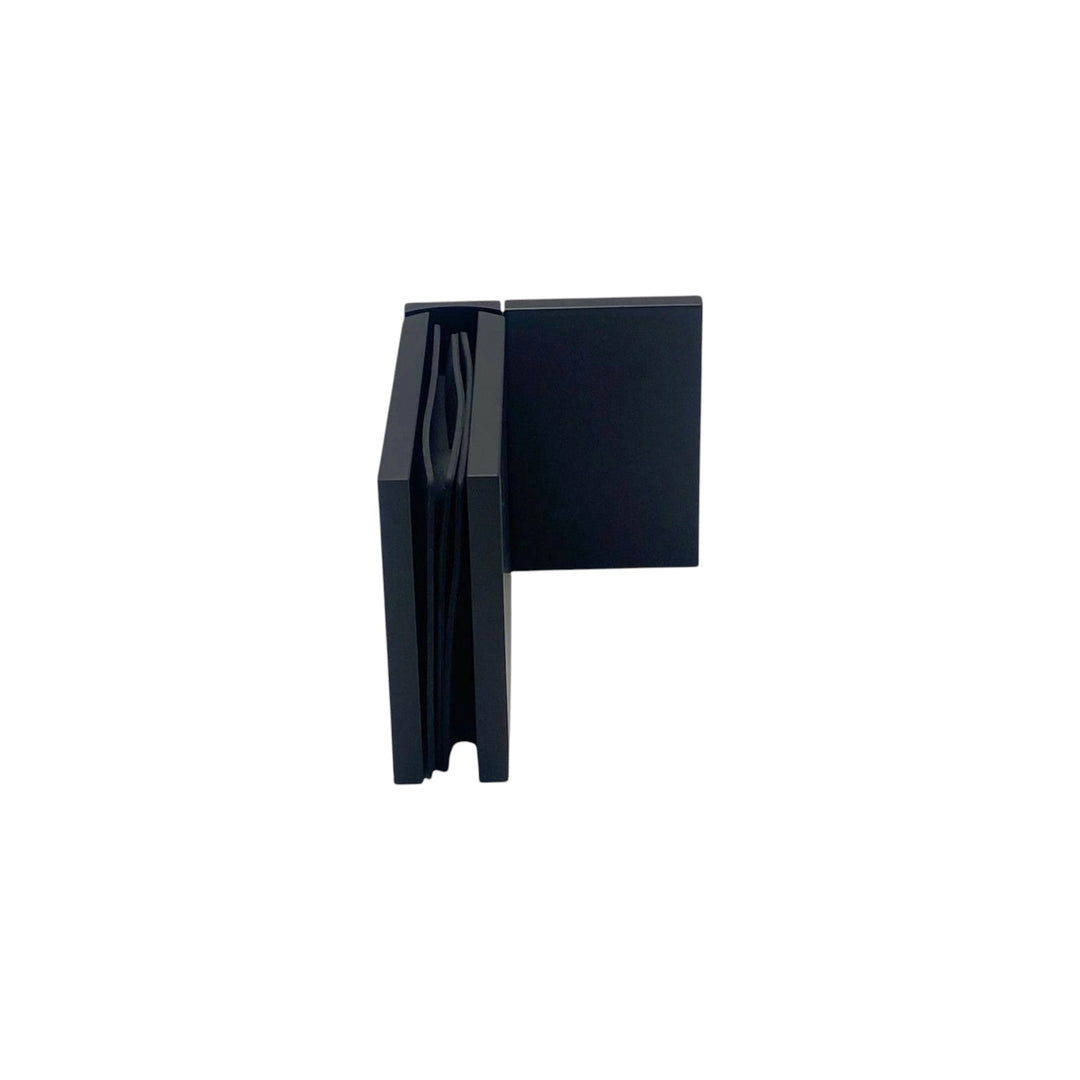 Adjustable Offset Plate Wall To Glass 90° Hinge with Cover