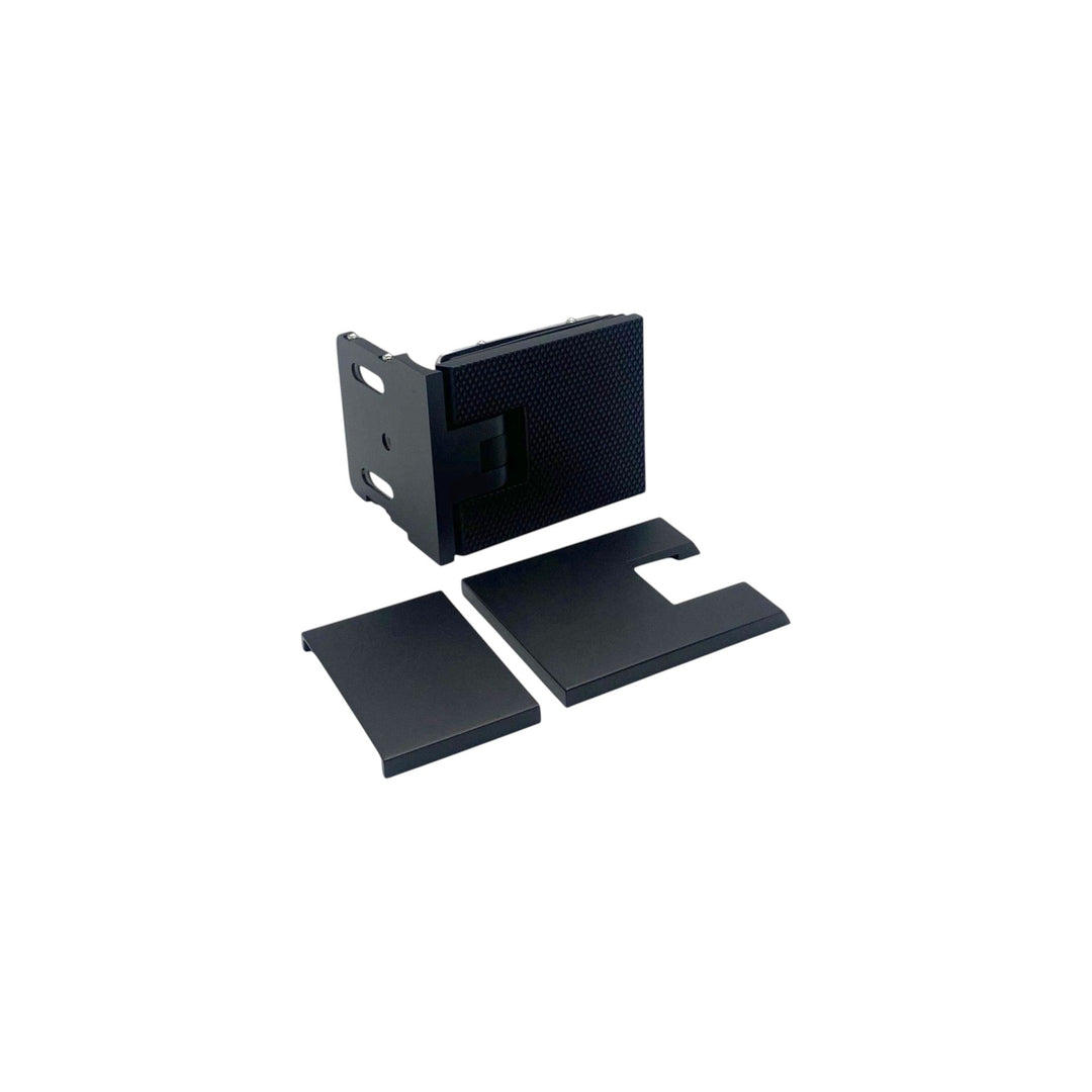 Adjustable Offset Plate Wall To Glass 90° Hinge with Cover