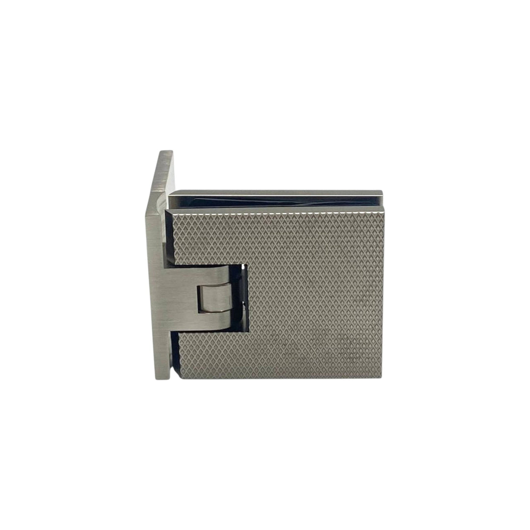 Adjustable Offset Plate Wall To Glass 90° Hinge with Cover