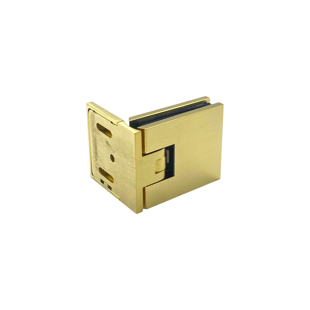 Adjustable Offset Plate Wall To Glass 90° Hinge with Cover