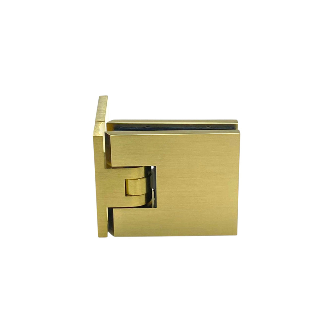 Adjustable Offset Plate Wall To Glass 90° Hinge with Cover