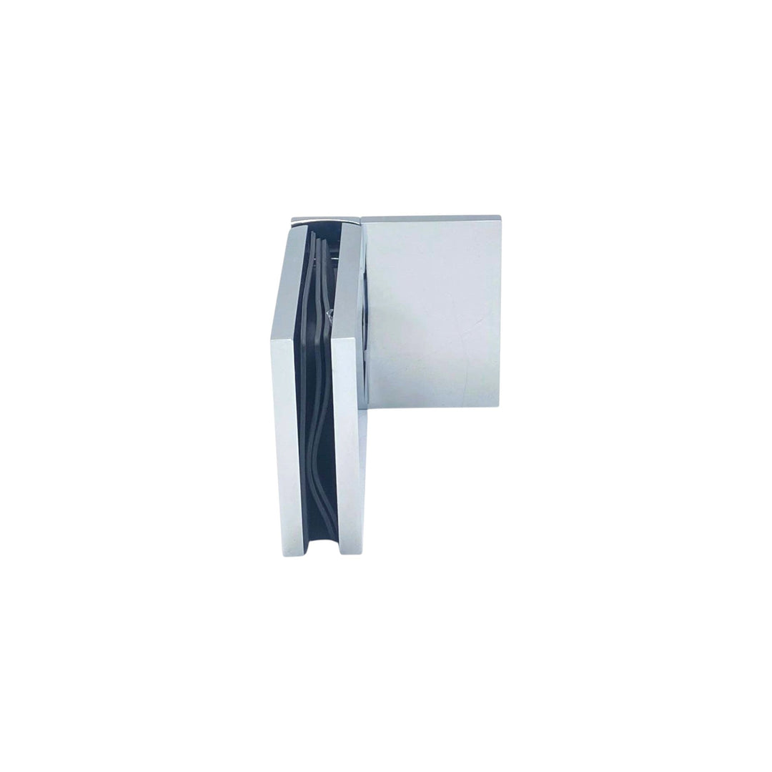 Adjustable Offset Plate Wall To Glass 90° Hinge with Cover