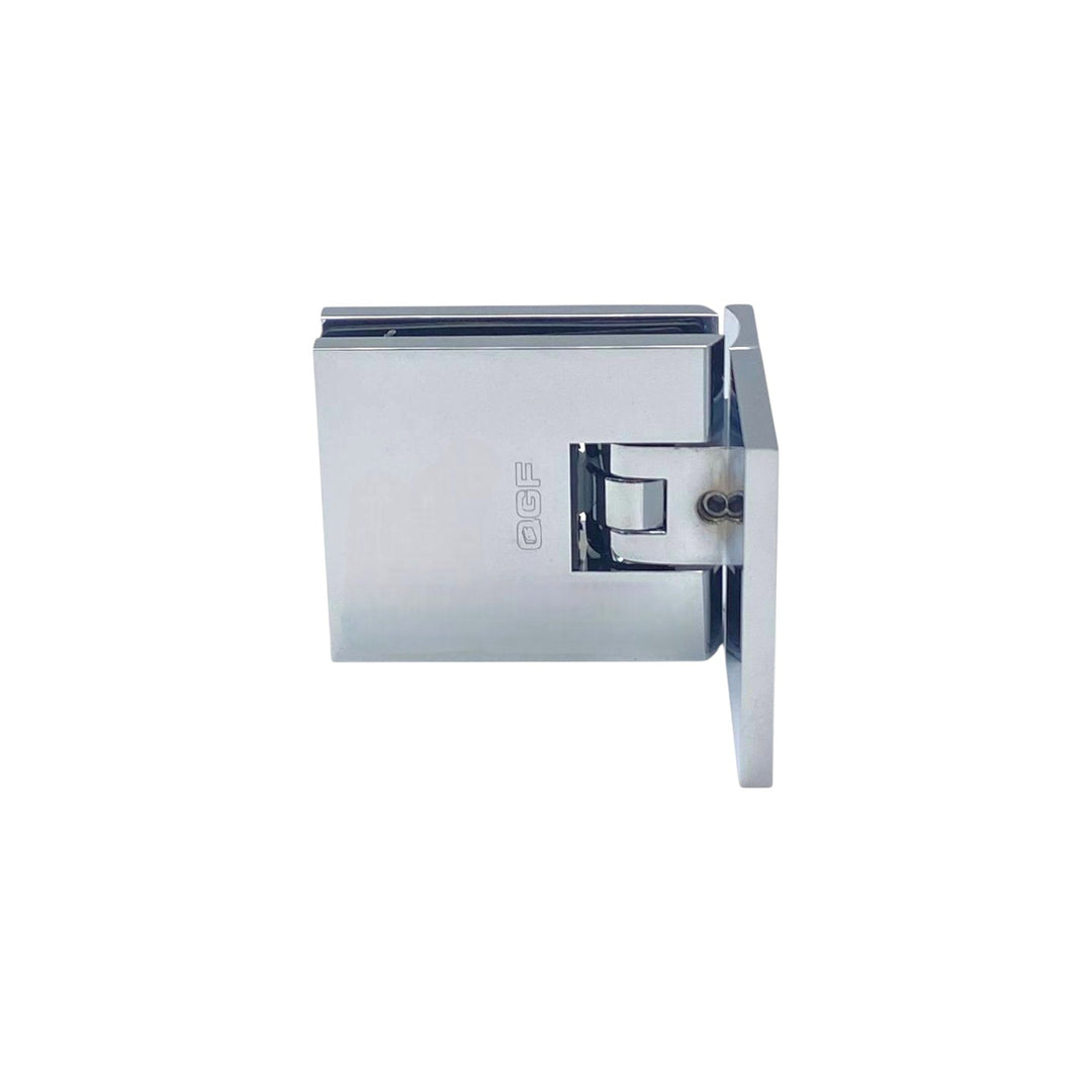 Adjustable Offset Plate Wall To Glass 90° Hinge with Cover