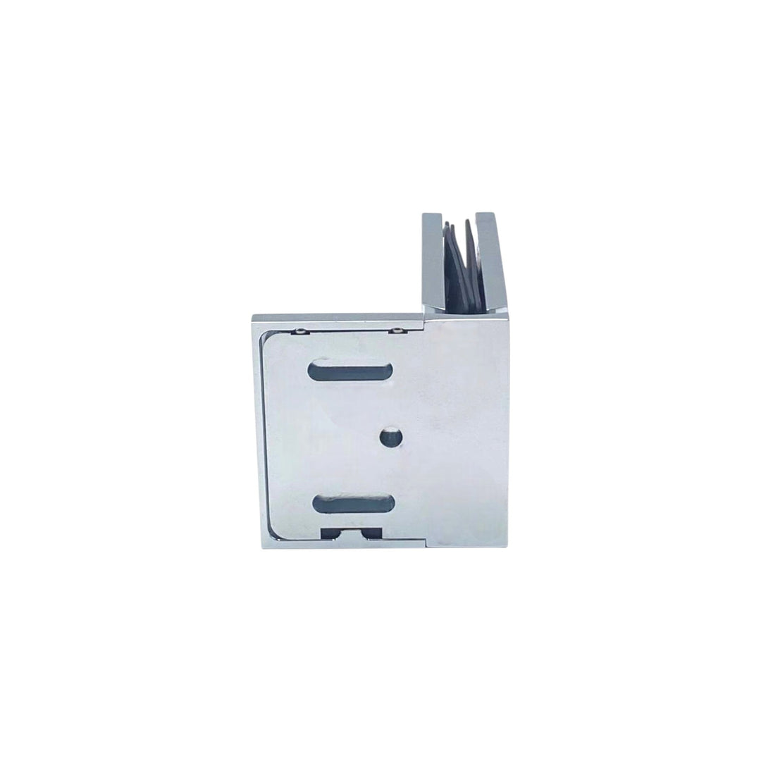 Adjustable Offset Plate Wall To Glass 90° Hinge with Cover