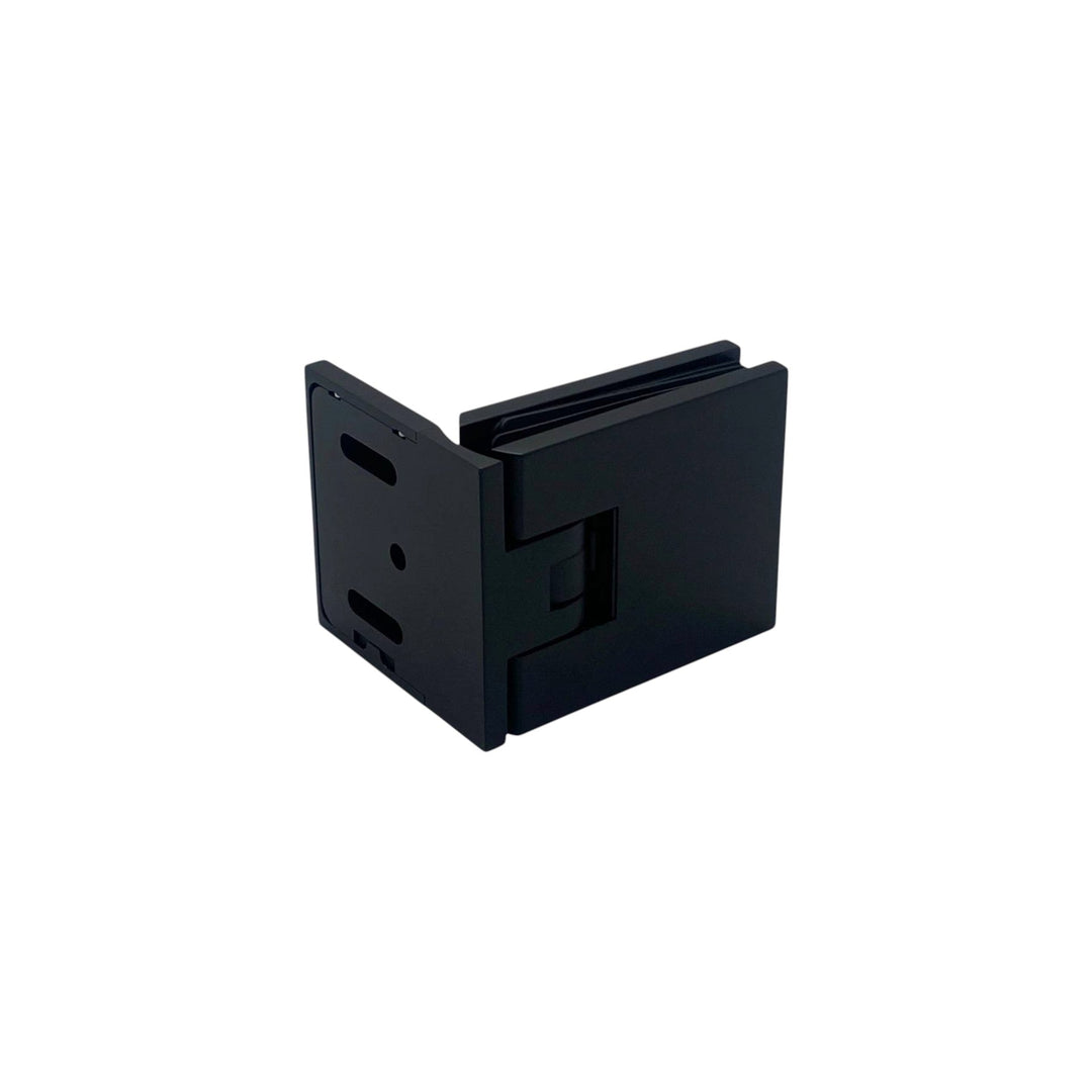Adjustable Offset Plate Wall To Glass 90° Hinge with Cover