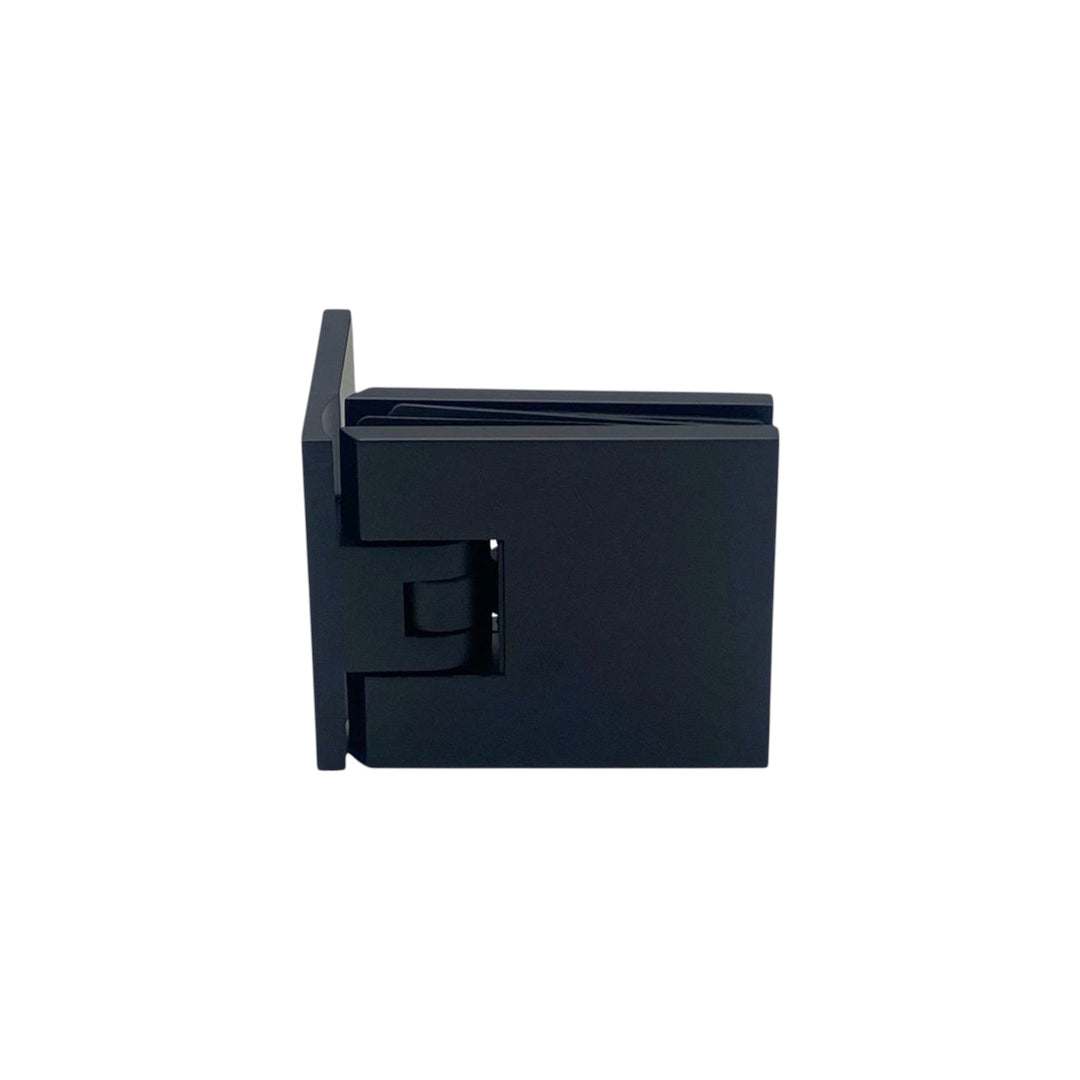 Adjustable Offset Plate Wall To Glass 90° Hinge with Cover