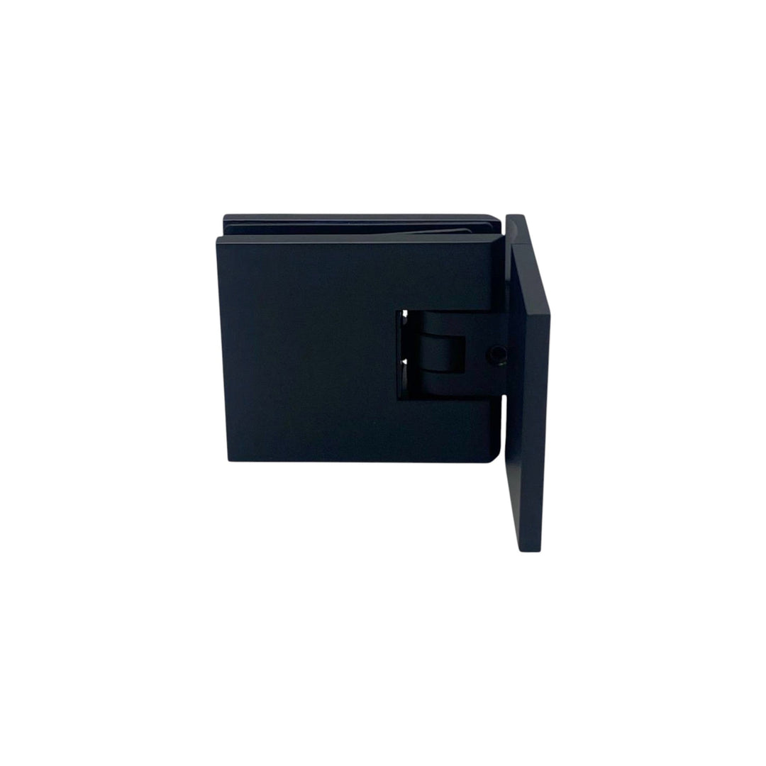 Adjustable Offset Plate Wall To Glass 90° Hinge with Cover