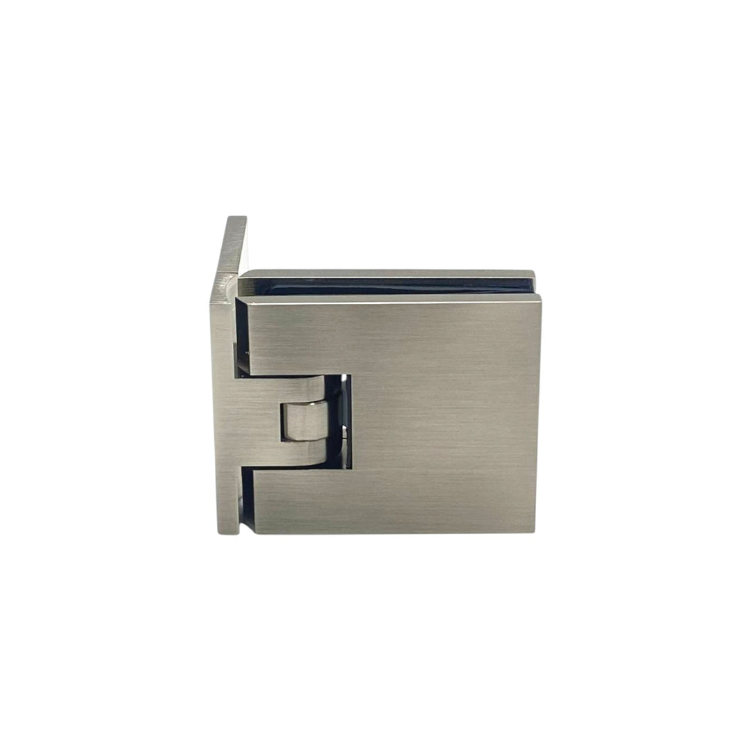 Adjustable Offset Plate Wall To Glass 90° Hinge with Cover