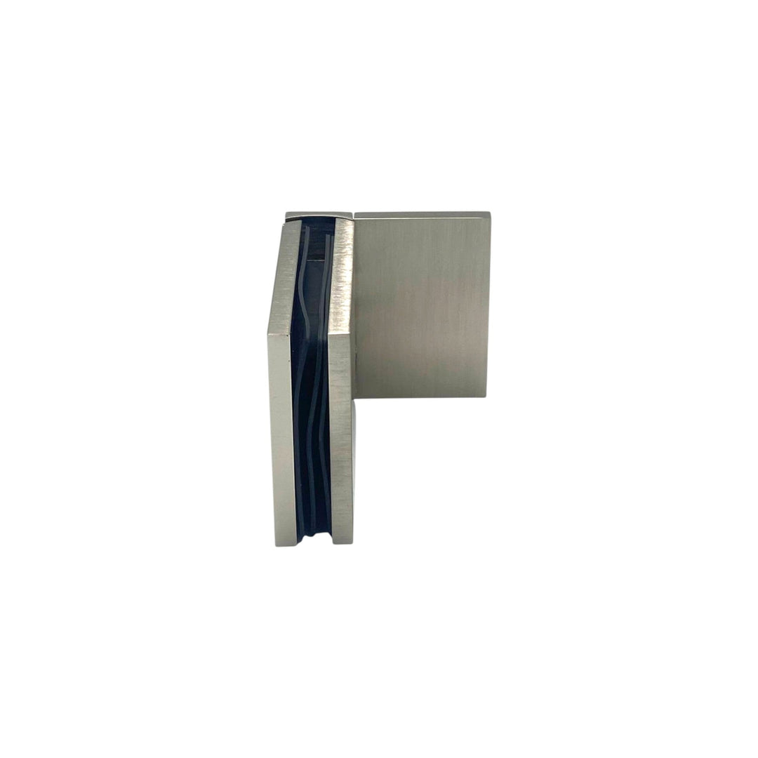 Adjustable Offset Plate Wall To Glass 90° Hinge with Cover