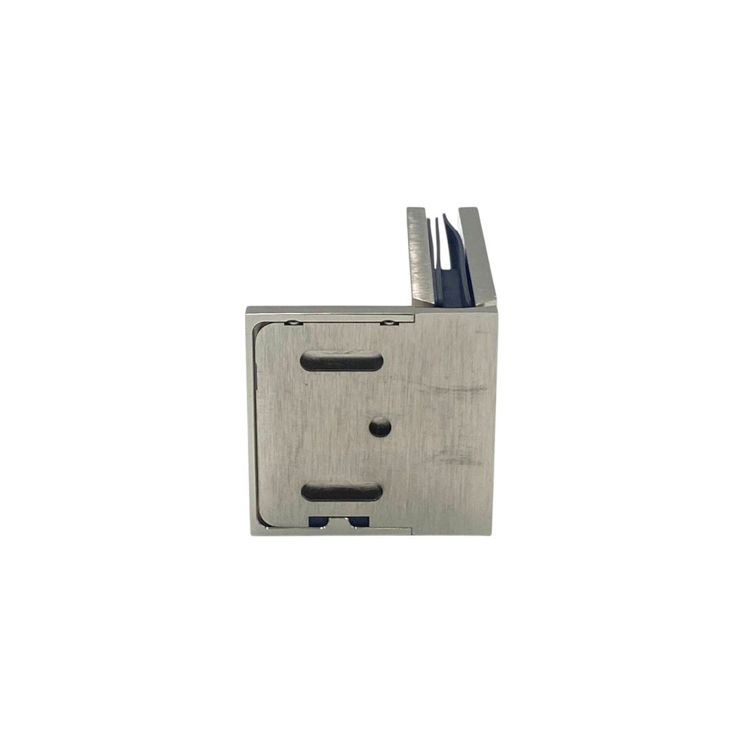 Adjustable Offset Plate Wall To Glass 90° Hinge with Cover