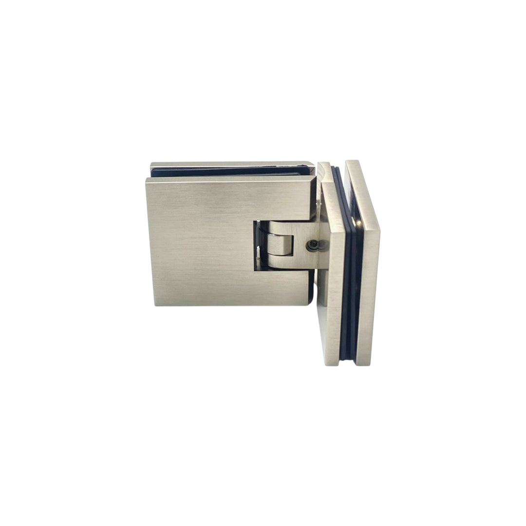 Adjustable Glass To Glass 90° Hinge with Cover Plate