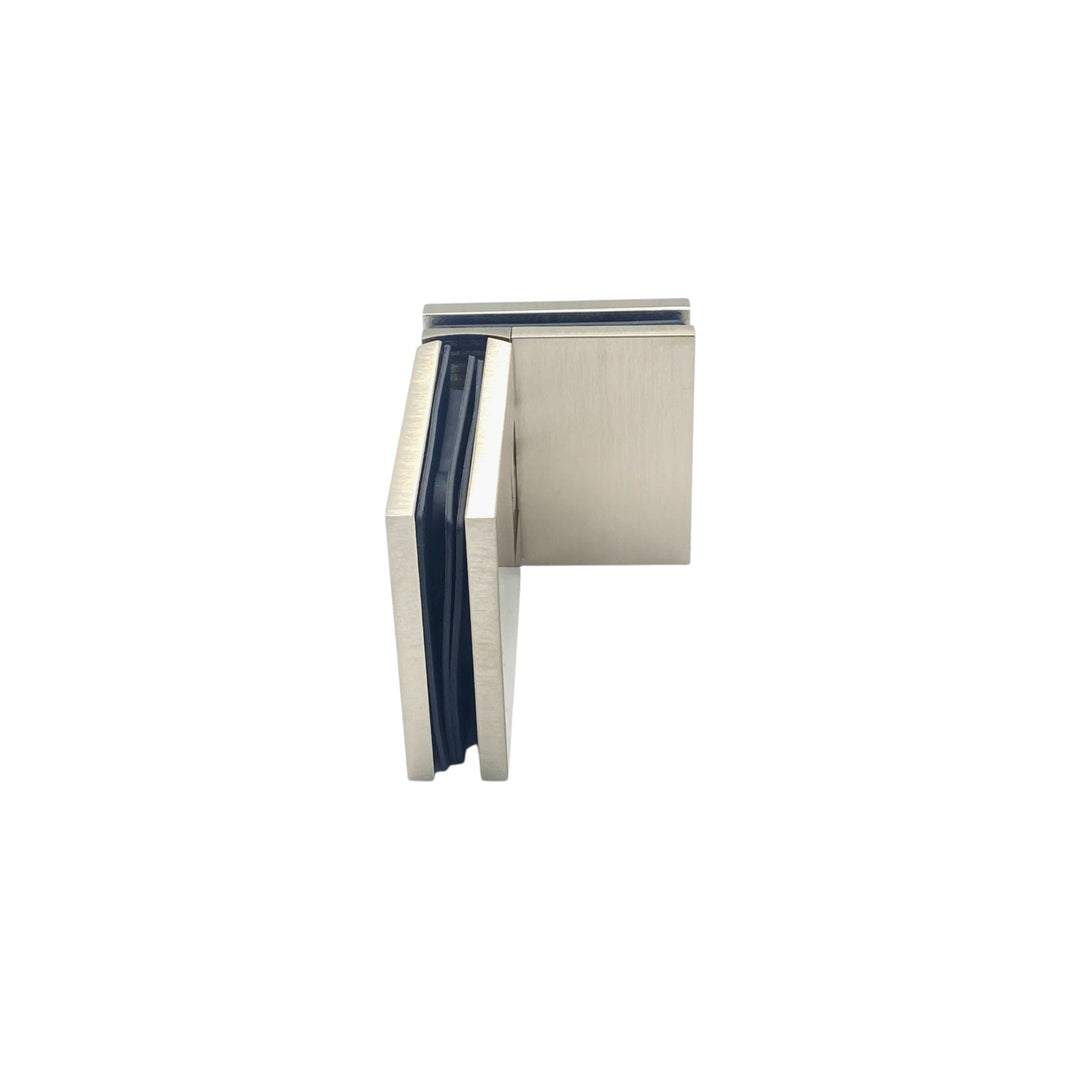 Adjustable Glass To Glass 90° Hinge with Cover Plate
