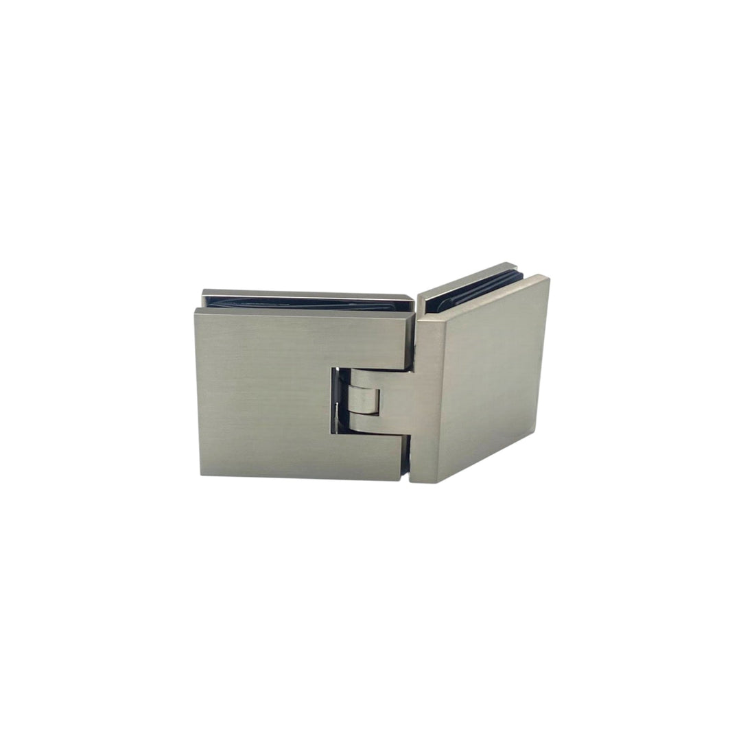 Adjustable Glass To Glass 135° Hinge with Cover Plate