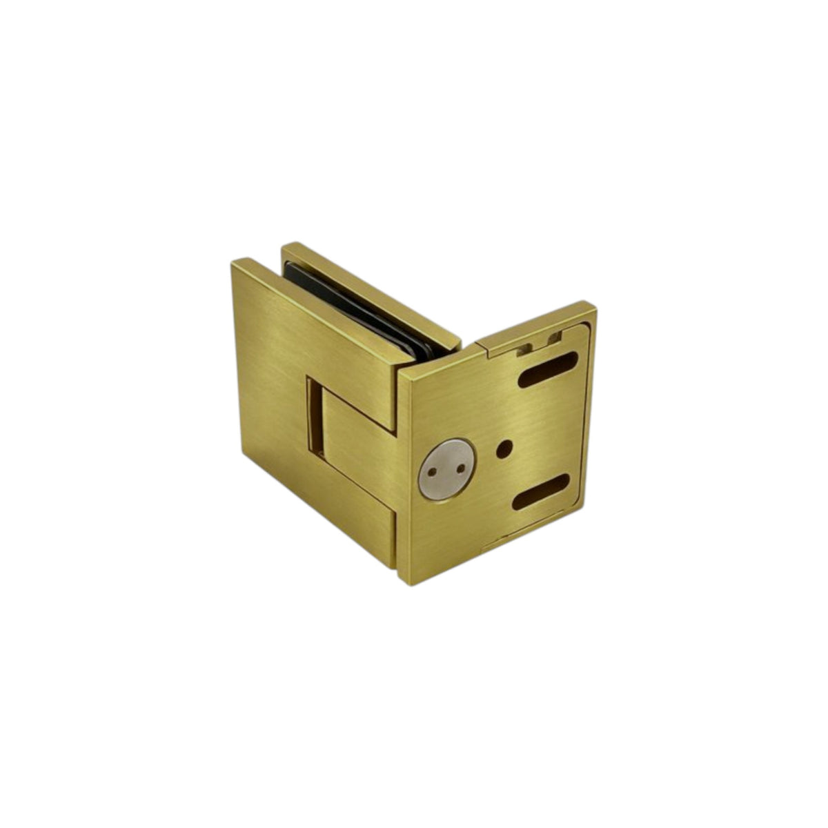 Adjustable offset plate wall to glass 90°