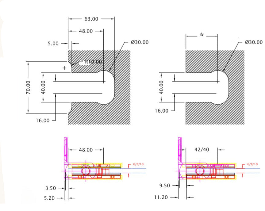 Adjustable Offset Plate Wall To Glass 90°