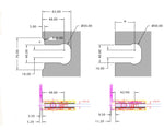 Load image into Gallery viewer, Adjustable Offset Plate Wall To Glass 90°
