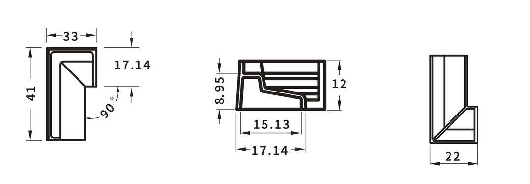 Right Hand Side Corner Bracket for Threshold