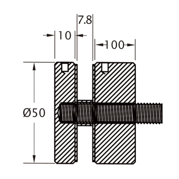 Long Round Glass Adapter - AD-5100-316-SNP