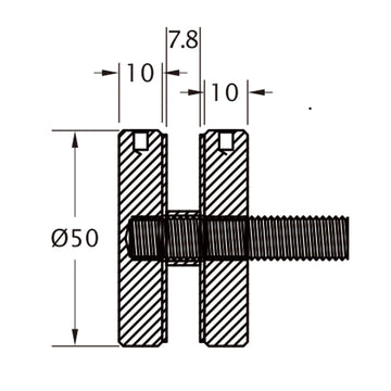 Short Round Glass Adapter - AD-510A-MBL