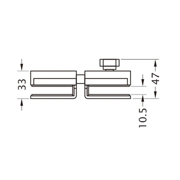 Shower Door Lock & Keep Square - GL-501-CP