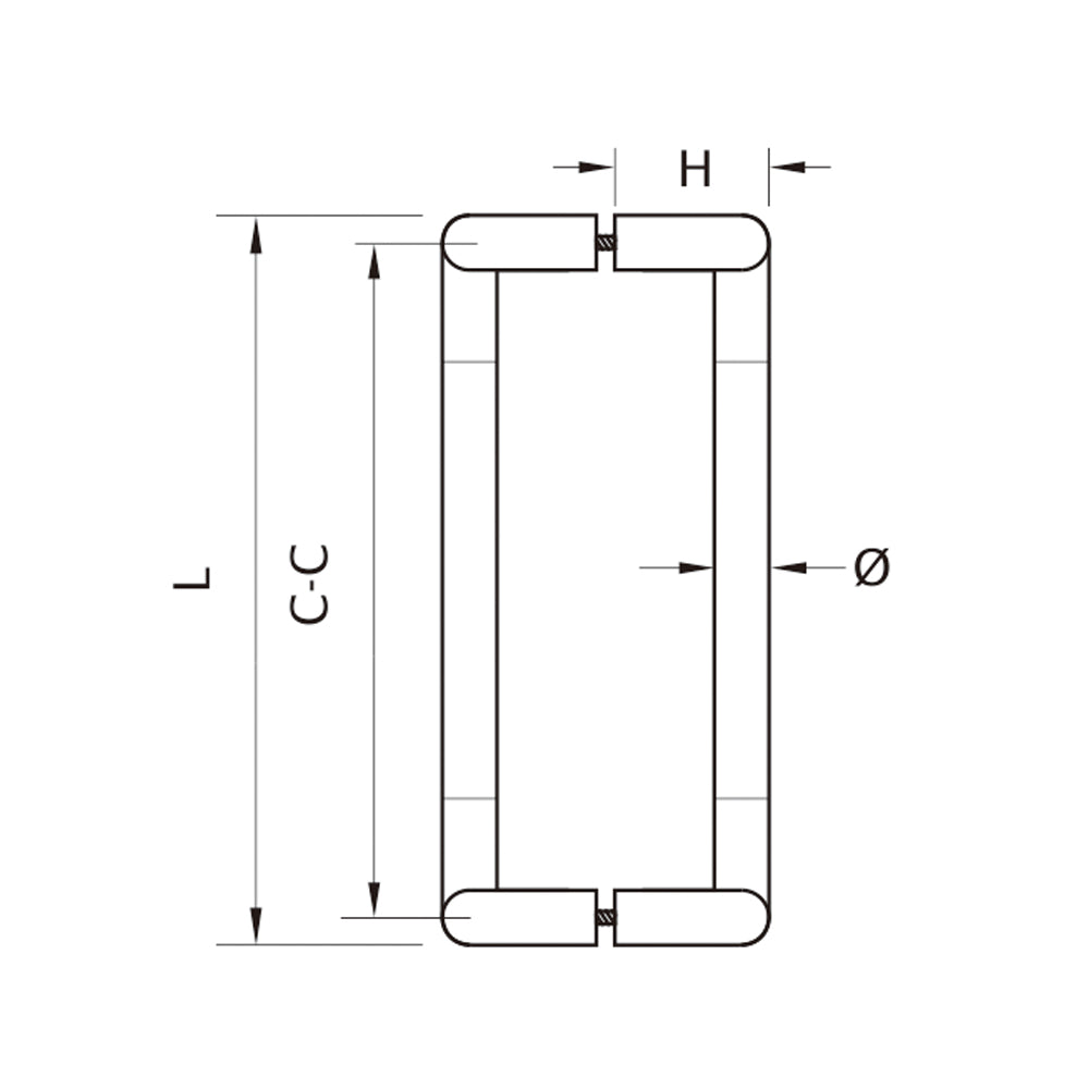U shaped 38mm tube door handle