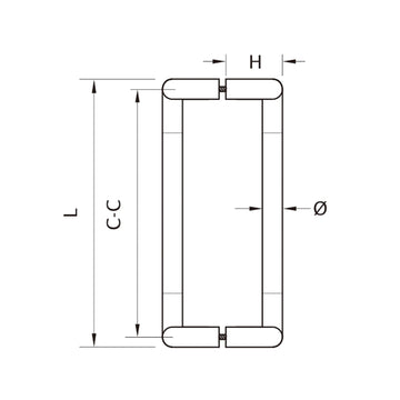 U Shaped Door Handle for Shopfront and Partition - PH1404-CP/SNP