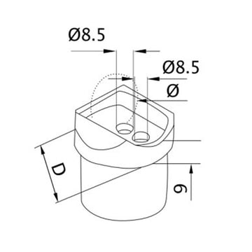 Tube Mounting Adapter - BAL-414-304/316